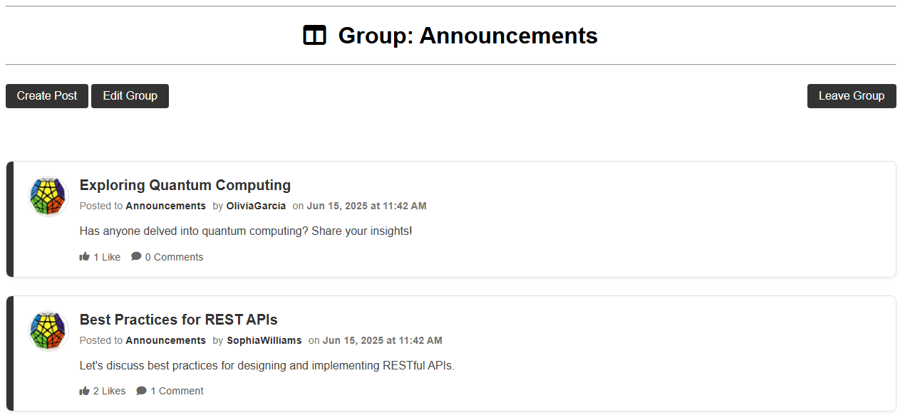 Post updates, announcements, and messages