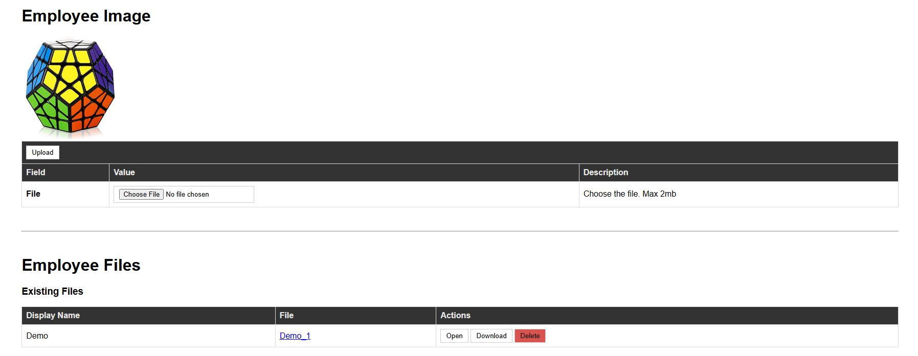 Track individual employee files