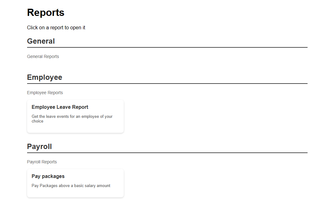 Create custom HR reports