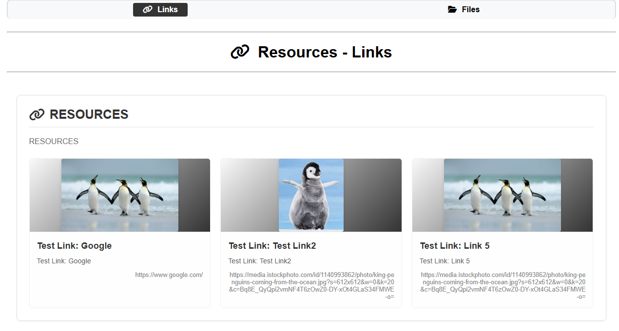 Share resources like files and useful links
